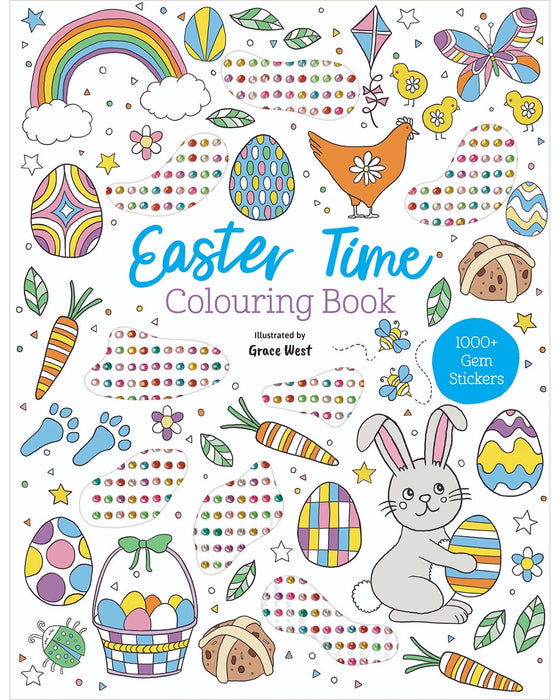 Easter gem sticker colouring book â
