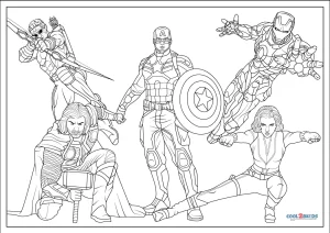 Free printable avengers coloring pages for kids