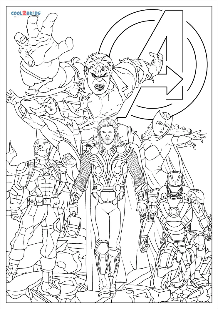 Free printable avengers coloring pages for kids