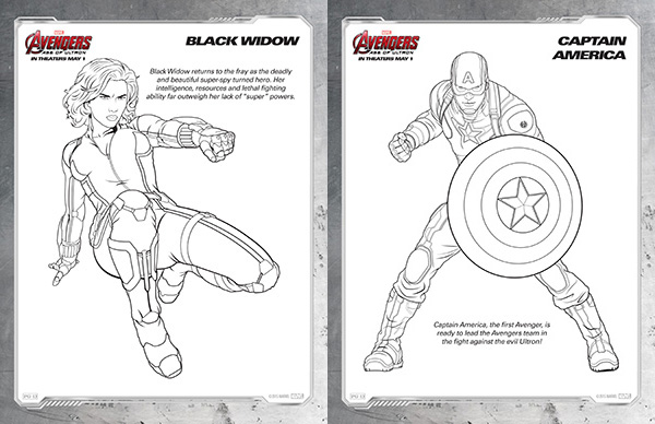 Free kids printables marvels the avengers age of ultron coloring pages