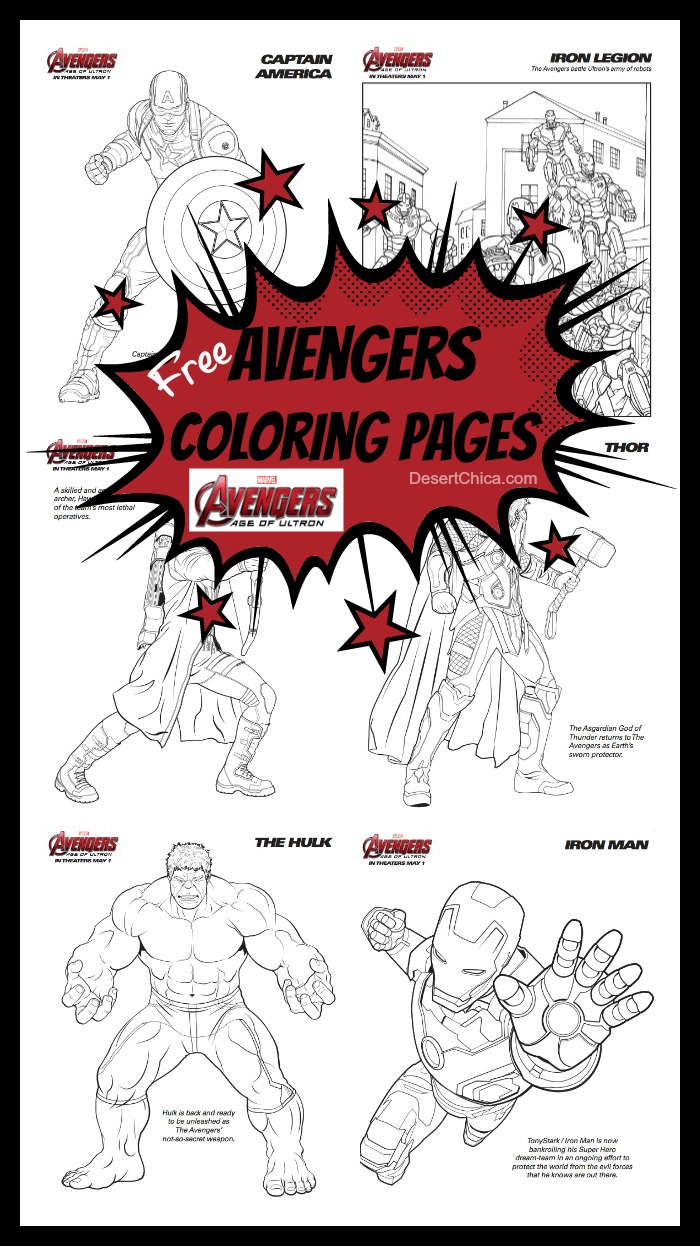 Free avengers age of ultron coloring pages