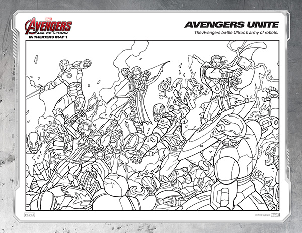 Free kids printables marvels the avengers age of ultron coloring pages