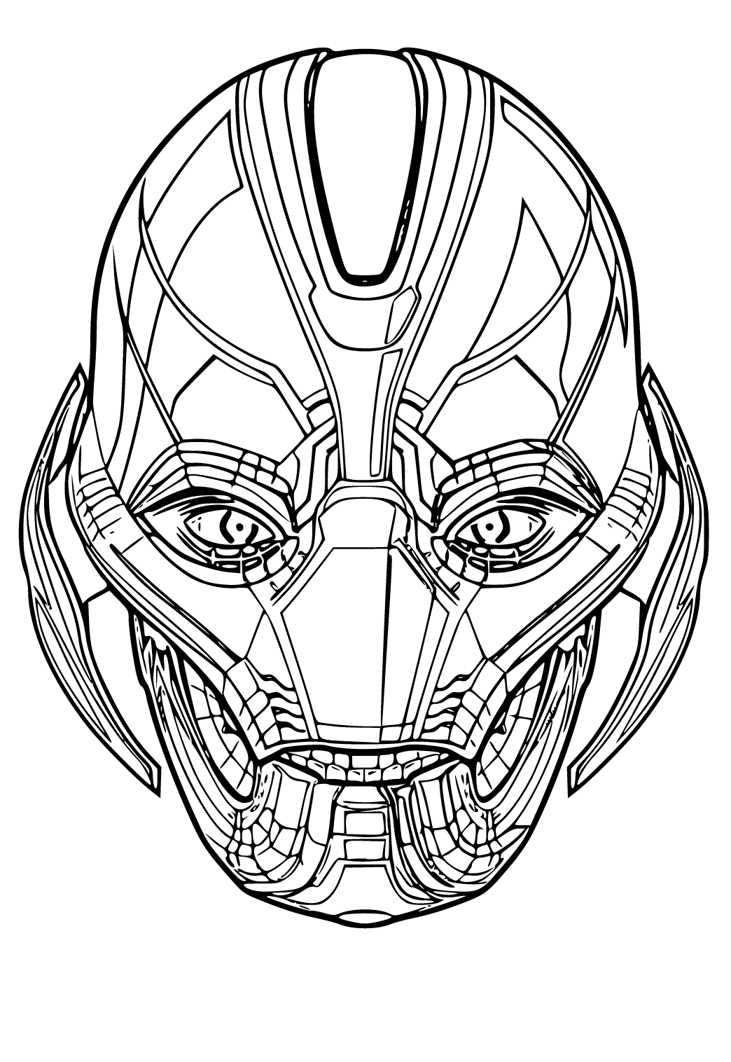 Free printable avengers mask coloring page for adults and kids