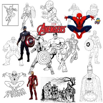 Avengers marvel super heroes printable coloring pages for kids by linalister