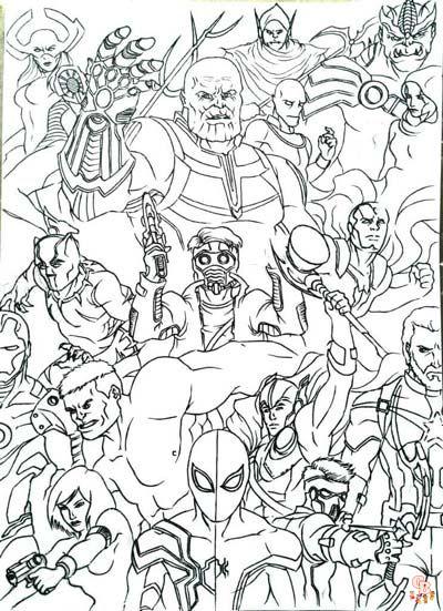 Free avengers infinity war coloring pages easy for kids