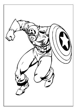 Printable marvel coloring pages for kids captain america adventures pages