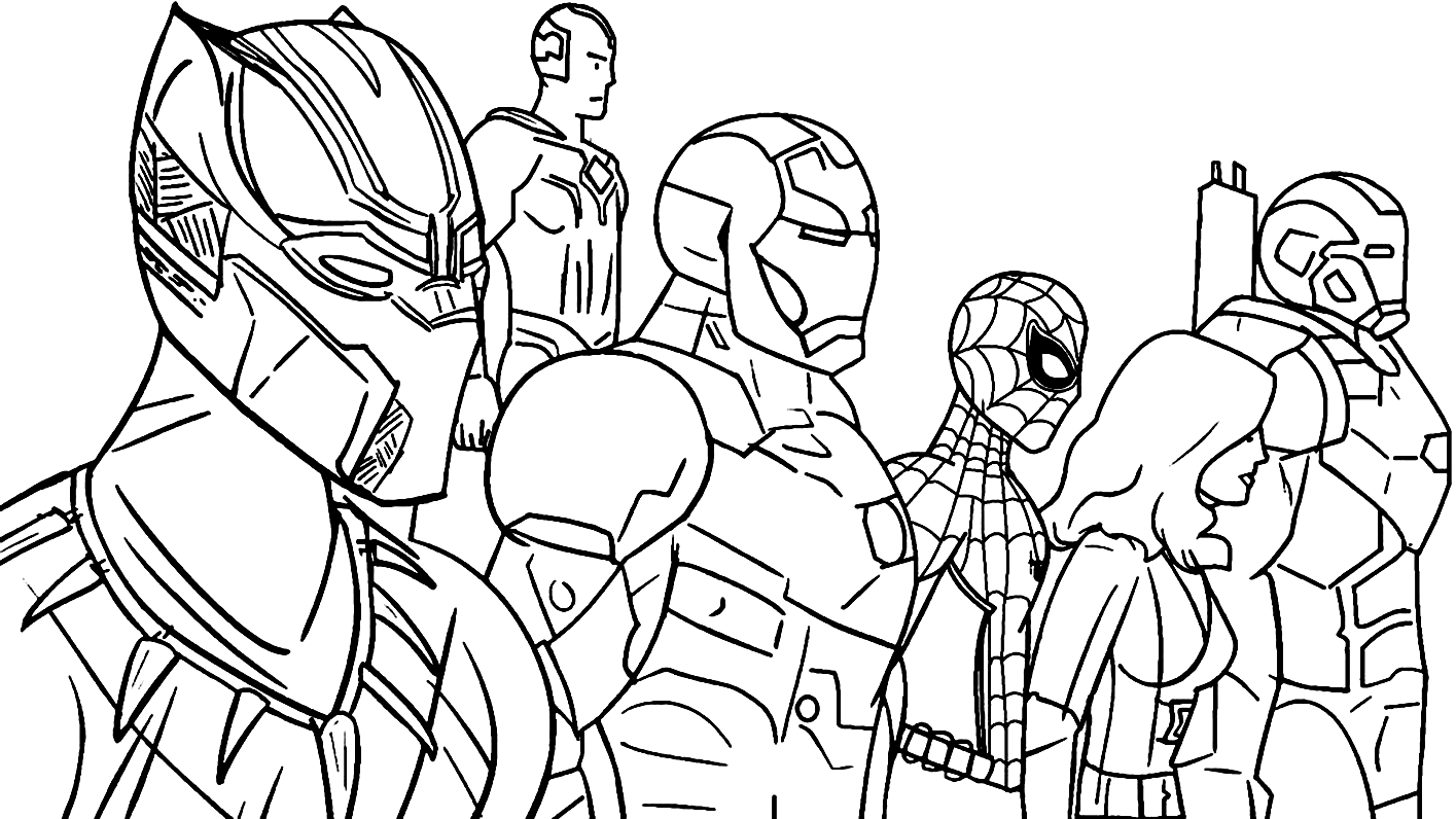 Printable avengers coloring kids adults pdf print color craft