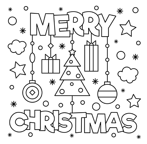 Free christmas coloring pages for adults and kids