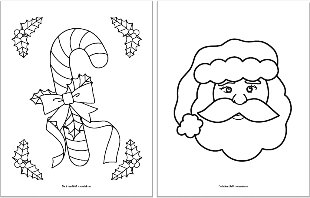 Easy christmas coloring pages