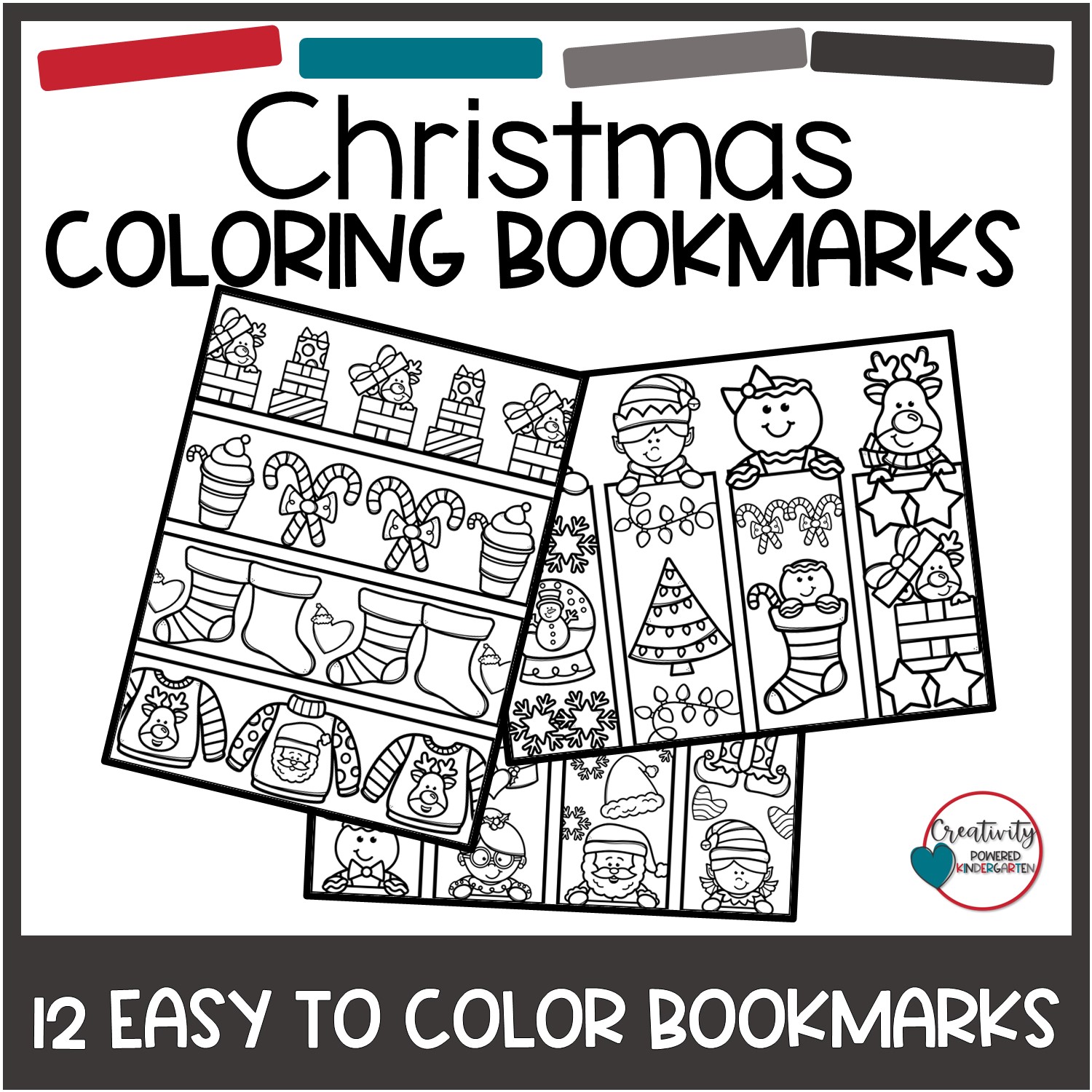 Christmas coloring pages for kids printable coloring bookmarks christmas activities for kids chr made by teachers