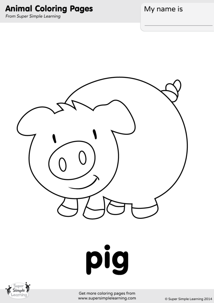 Pig coloring page