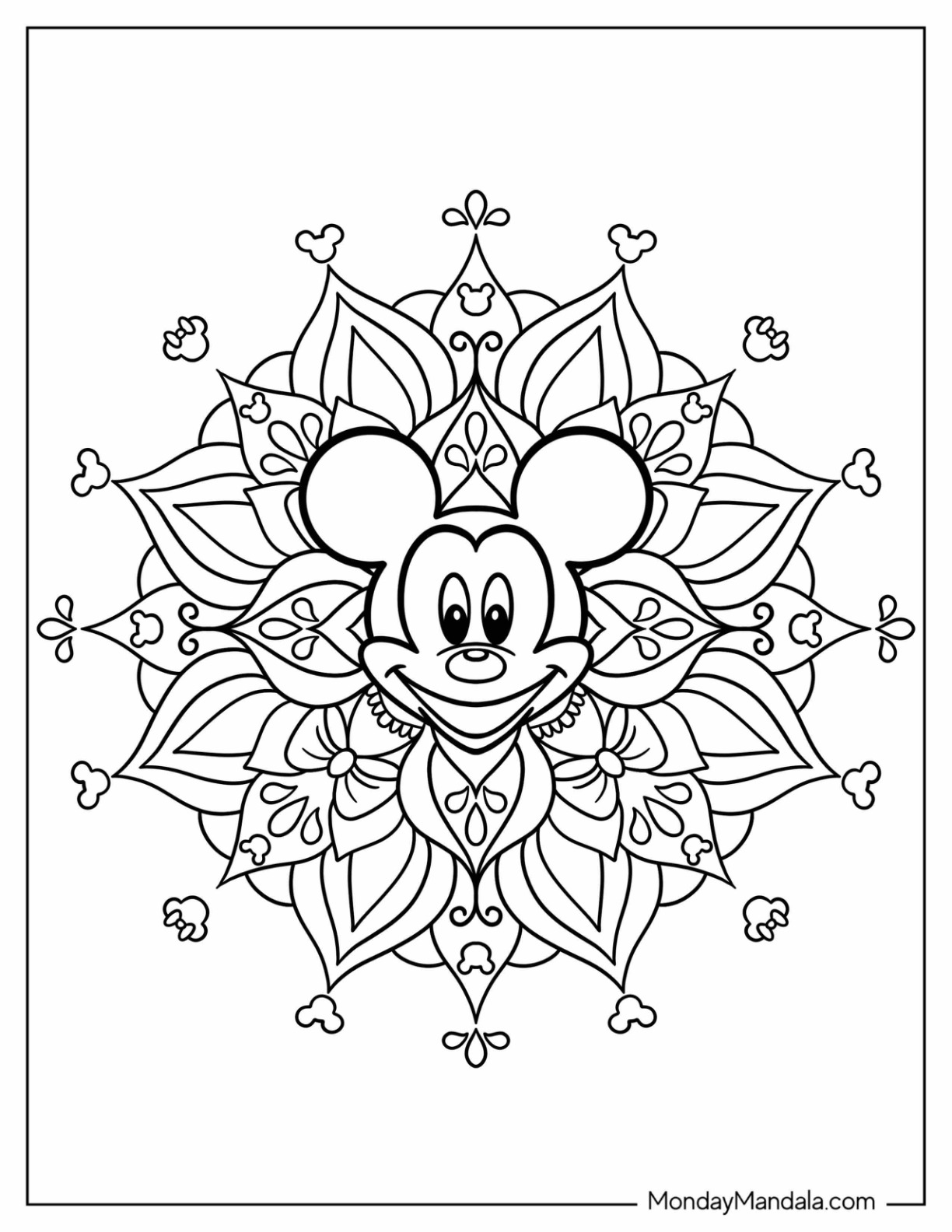 Disney coloring pages for adults free pdf printables