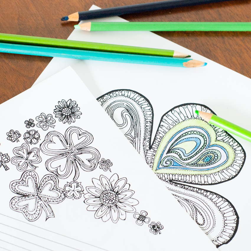 Adult coloring pages for st patricks day