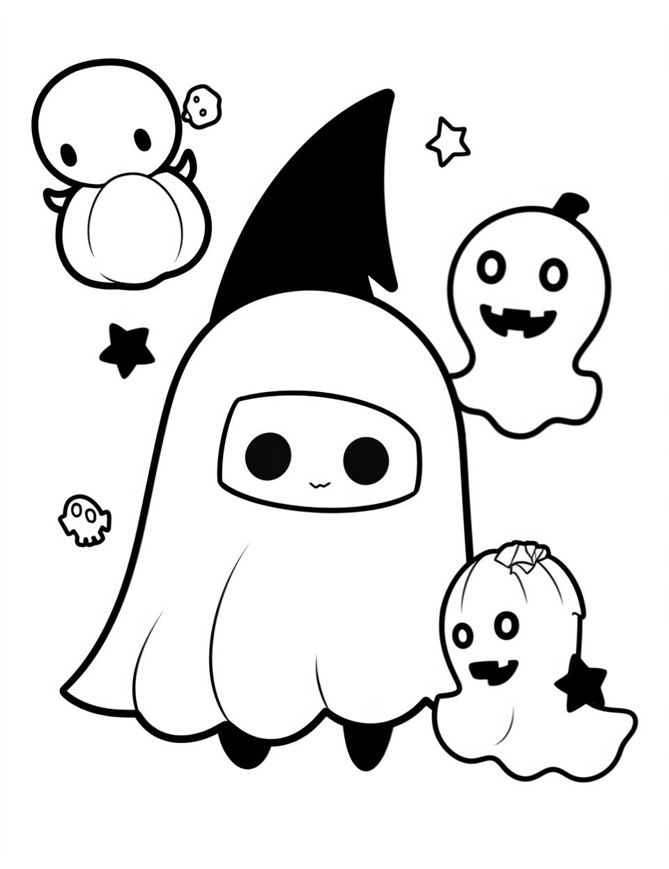 Spooky halloween coloring pages for kids and adults
