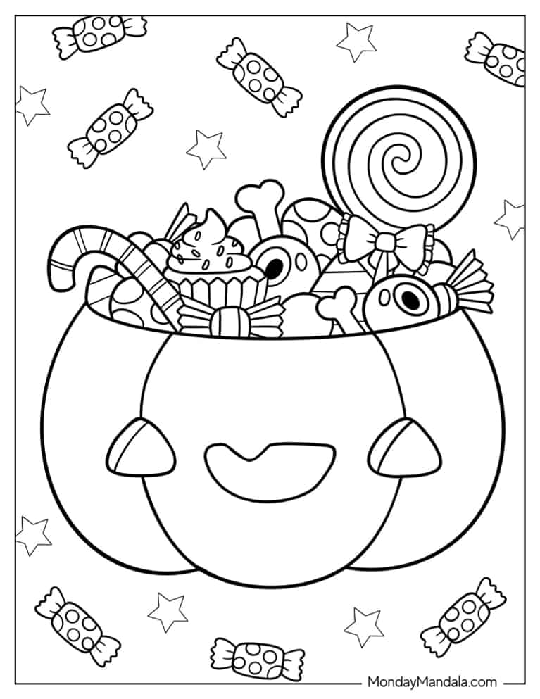 Halloween coloring pages free pdf printables