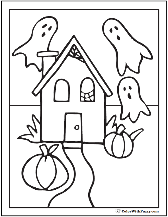 Halloween printable coloring pages jack olanterns spiders bats
