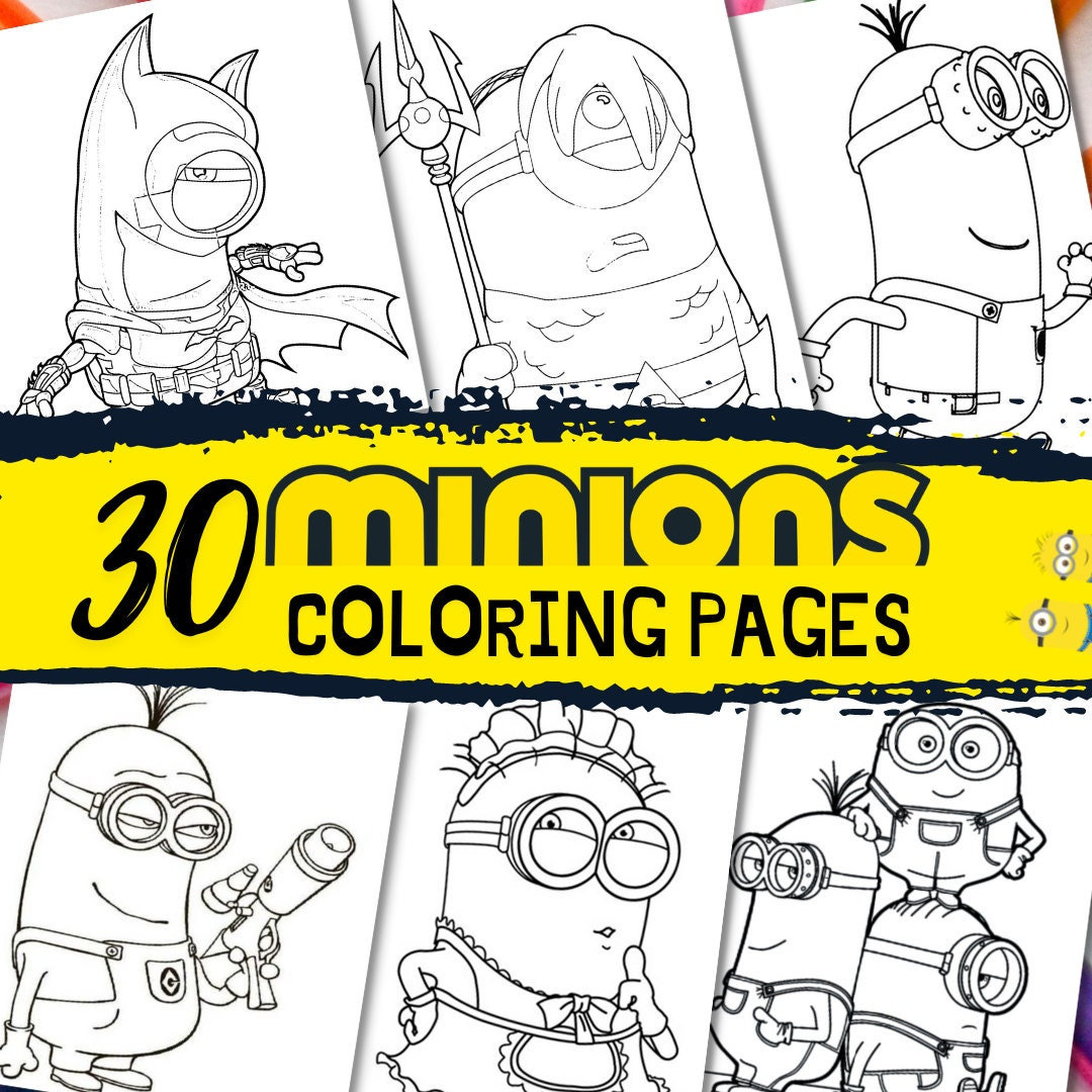 Minions coloring pages printable coloring sheets for kids a format for childrens creativity kid coloring pages activity for kid