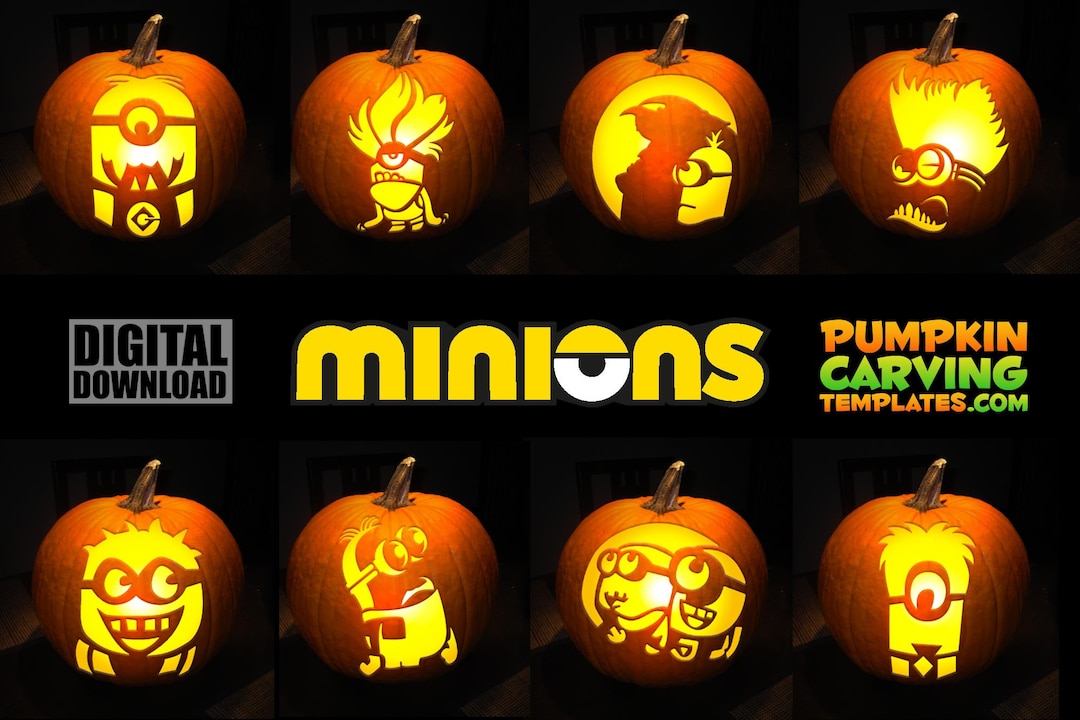 Minion pumpkin stencil printables