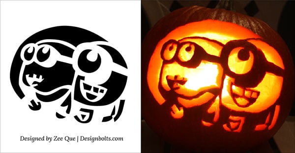 Best free minion pumpkin carving stencils patterns ideas for kids