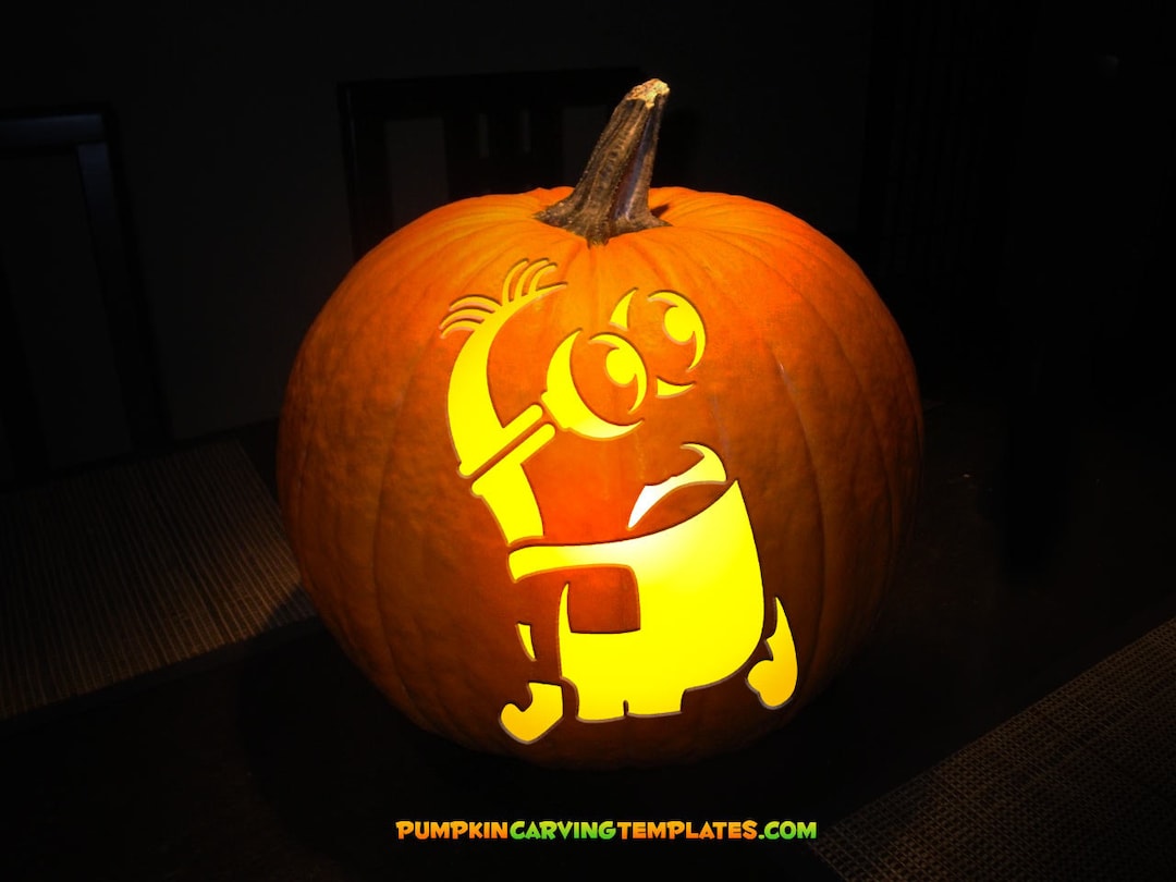 Minion pumpkin stencil printables