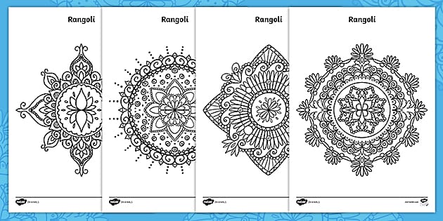 Rangoli louring pages teacher made