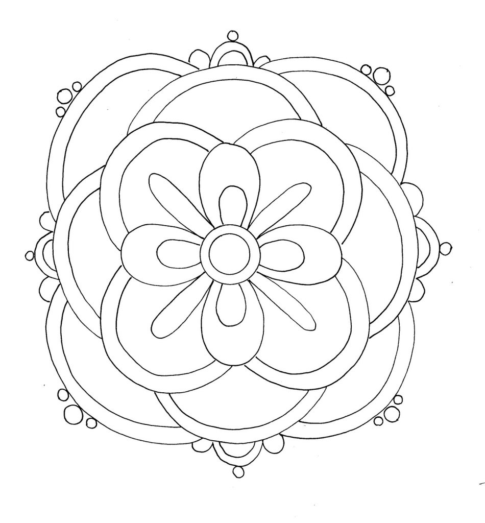 Free printable rangoli coloring pages for kids