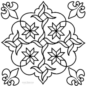 Rangoli coloring pages printable for free download