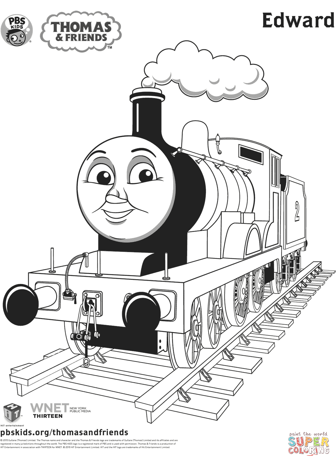 Edward from thomas friends coloring page free printable coloring pages