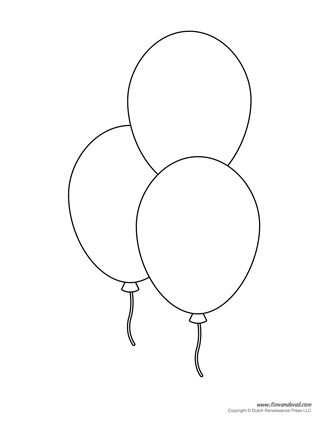 Printable balloon template birthday printables â tims printables