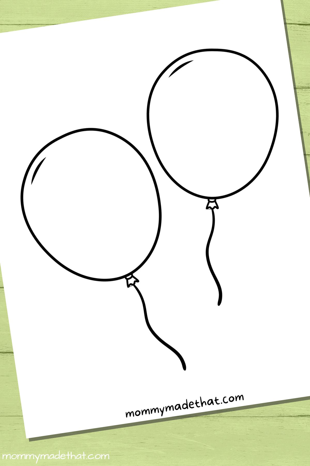 Free printable balloon templates different sizes