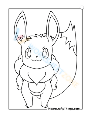 Free collection of eevee coloring pages for kids