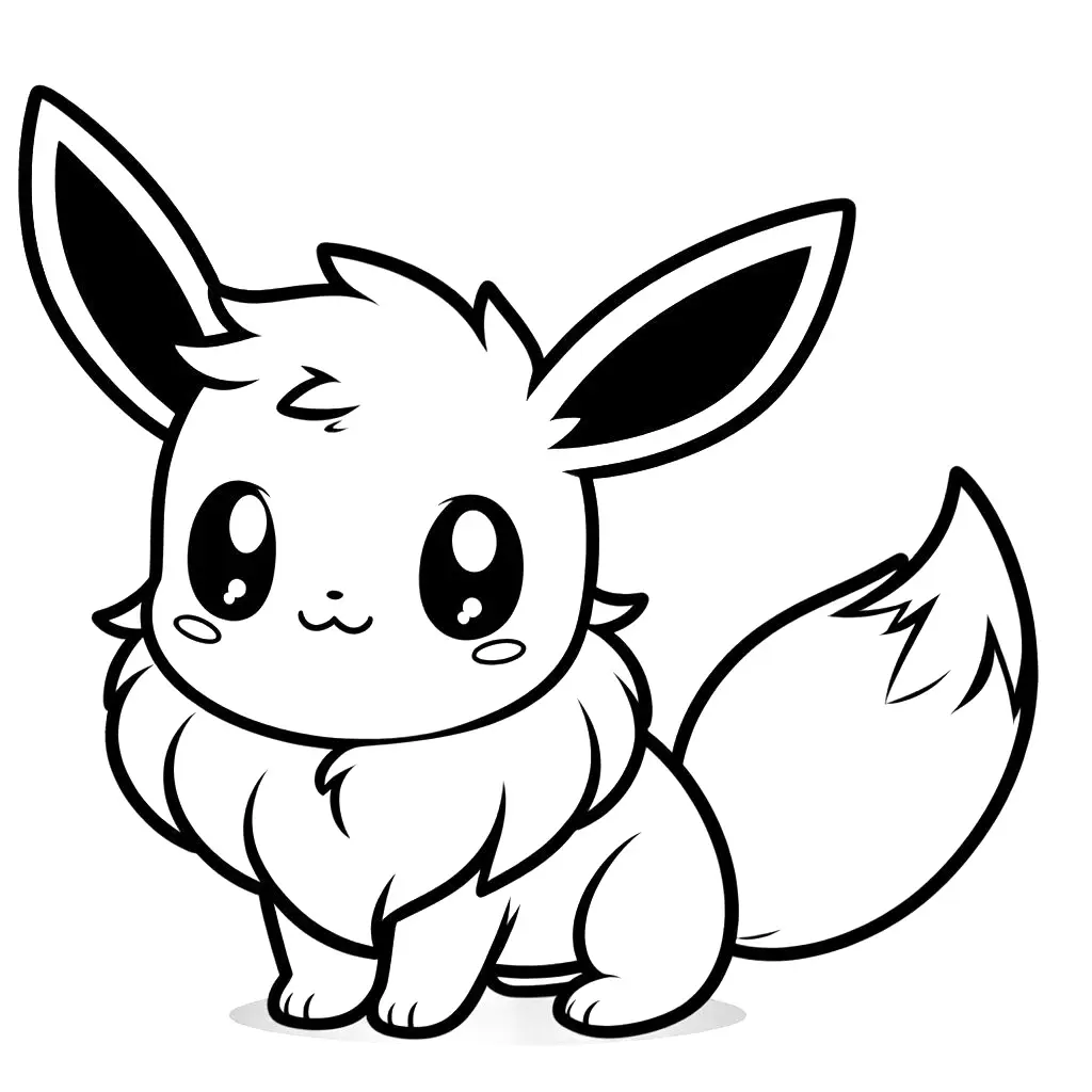 Pokemon eevee coloring page