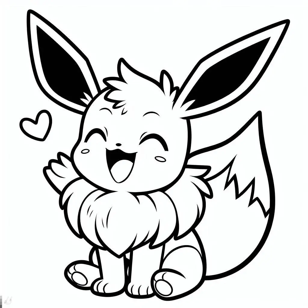 Pokemon eevee coloring page