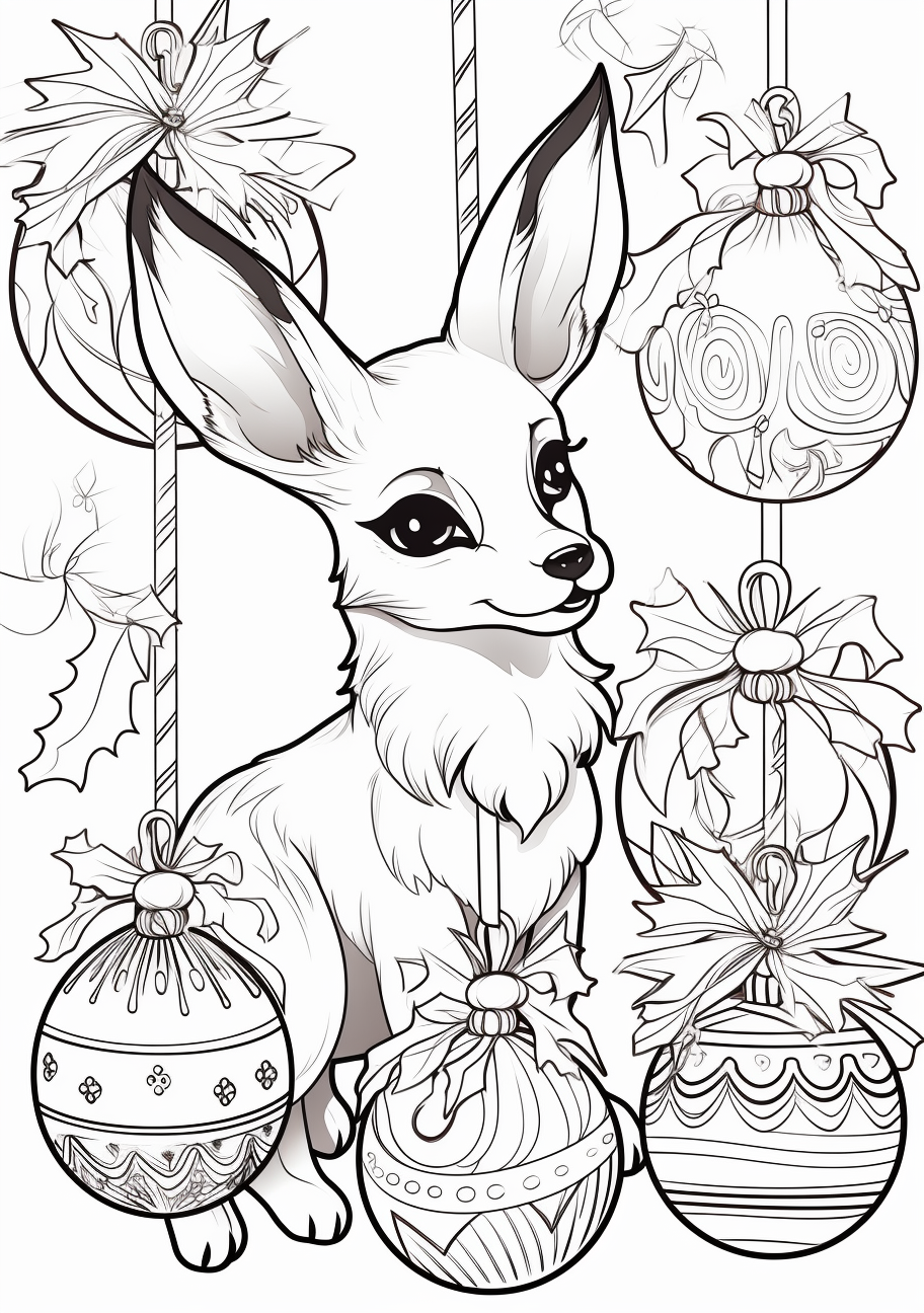 Holiday special eevee evolution coloring