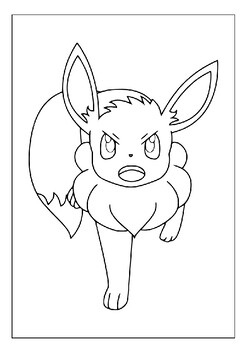 Dive into a world of color with printable eevee pokãmon coloring sheets