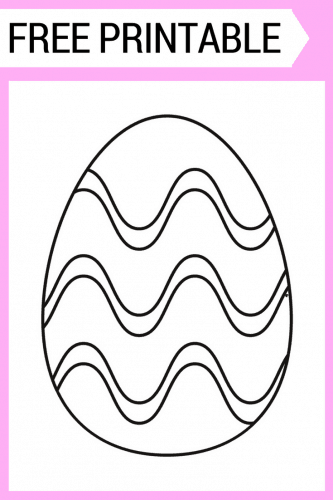 Easter egg coloring page free printable for kids