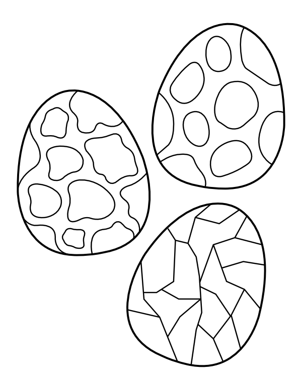 Printable dinosaur eggs coloring page