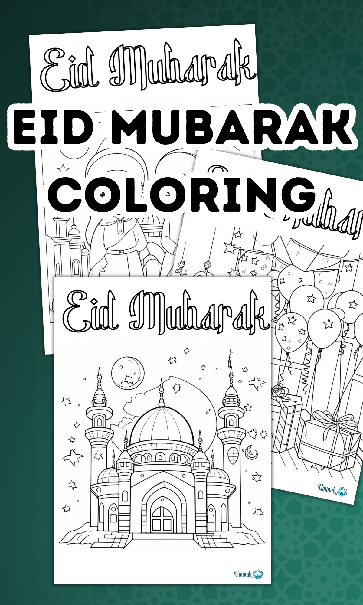 Free printable eid mubarak coloring pages for kids