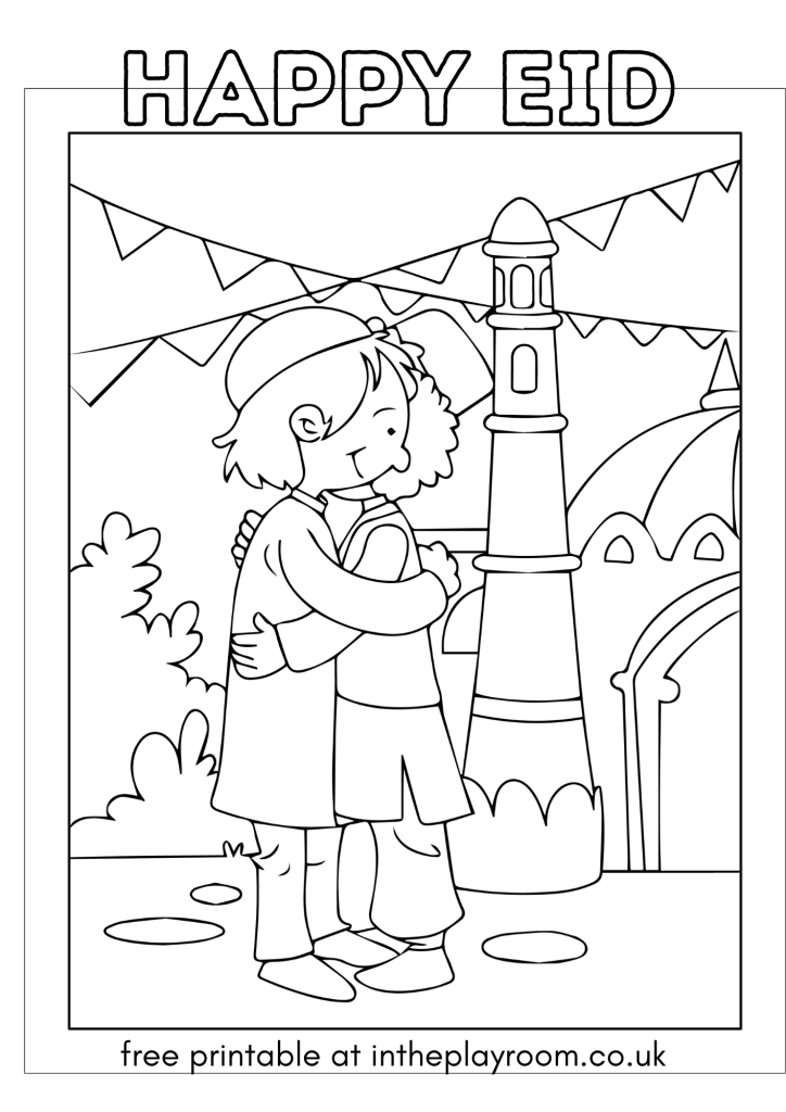 Free printable eid loring pages for kids