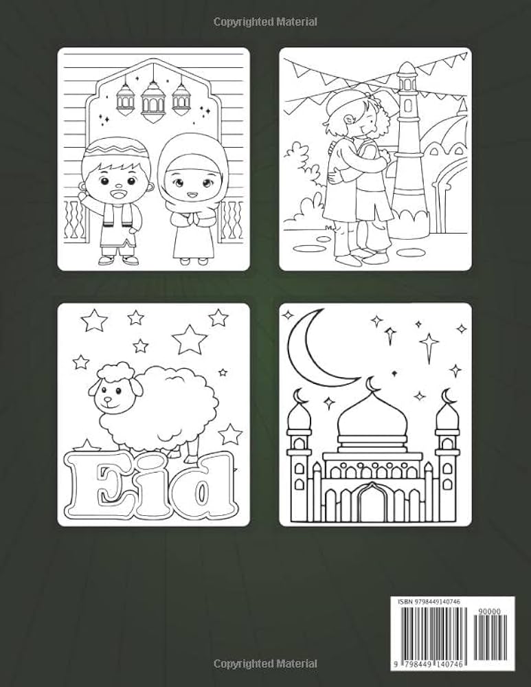 Eid mubarak coloring book islamic coloring book for kids eid