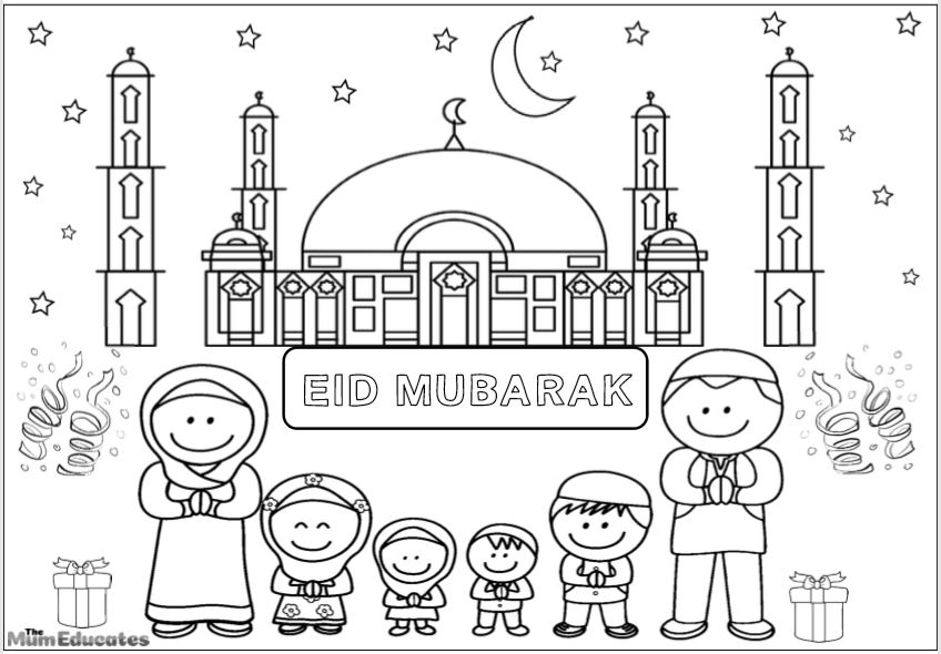Free eid colouring sheets