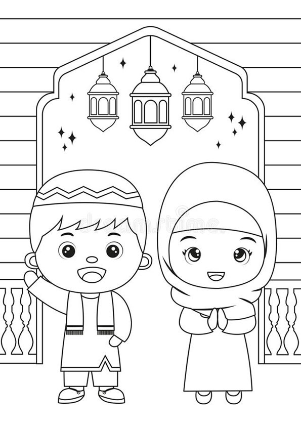 Coloring pages eid mubarak coloring pages for toddlears