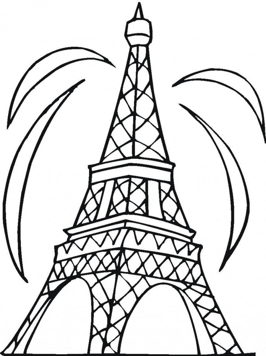 Free printable eiffel tower coloring pages for kids