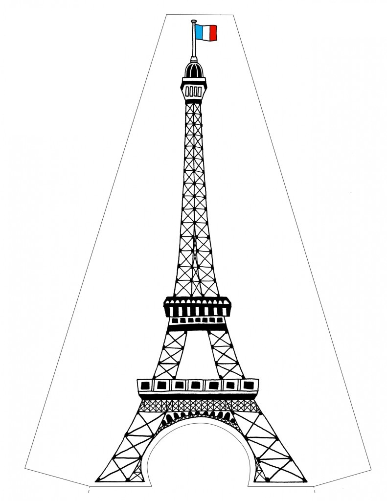 Free printable eiffel tower coloring pages for kids