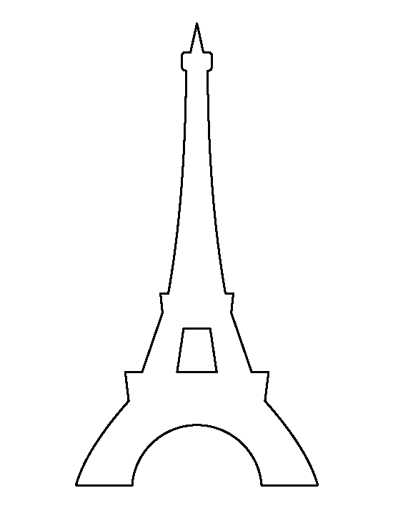 Eiffel tower template printable free