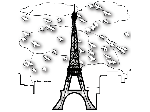 Eiffel tower coloring page