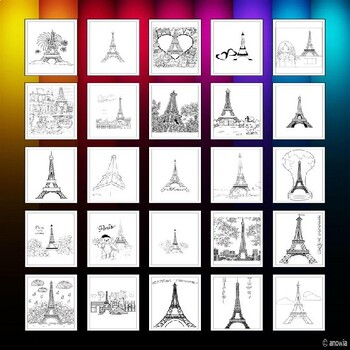 Unforgettable parisian experience eiffel tower coloring pages collection pdf