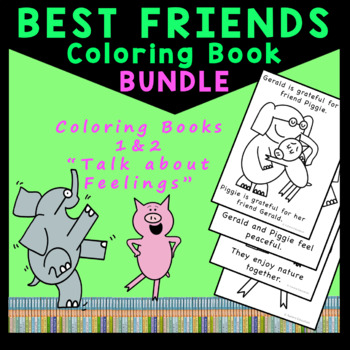 Bundle of coloring books for prek beginning readers and esl piggie gerald