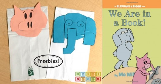 Mo willems elephant piggie paper bag puppets freebie