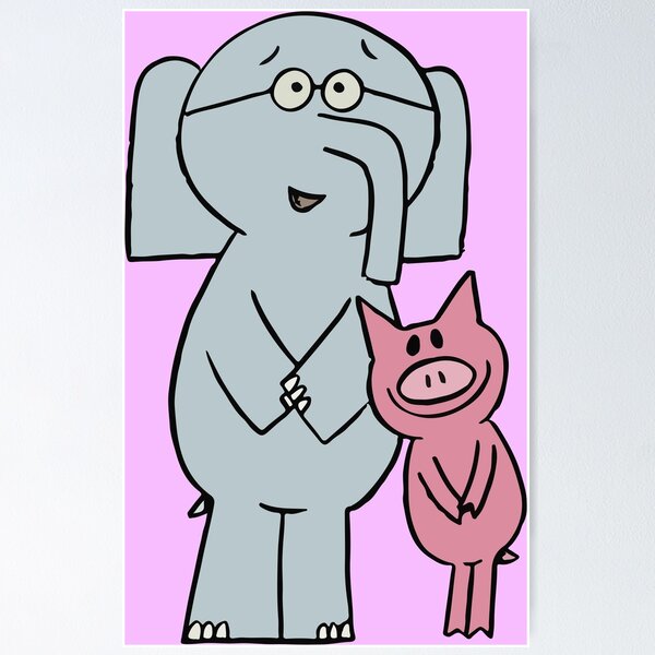 Elephant and piggie poster by walidovicstore